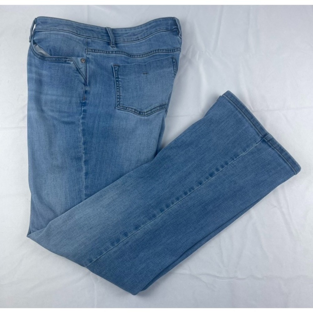 J JILL DENIM WOMENS SIZE 8R BARELY BOOT FLARE JEANS LIGHT WASH STRETCH MID RISE